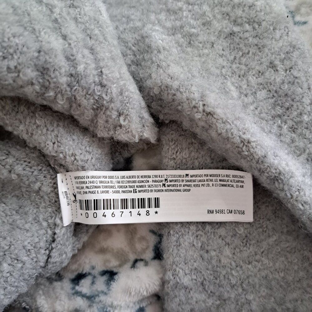 Forever 21 Quarter Zip Collared Sweater Gray Small wool blend - Picture 4 of 8